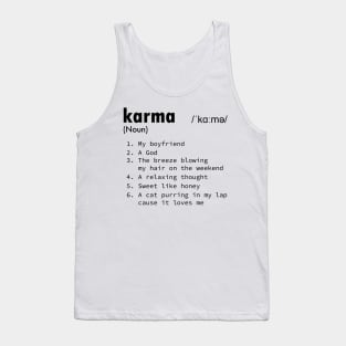 Karma definition Tank Top